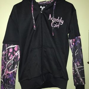 Muddy girl zip up jacket ( never worn )